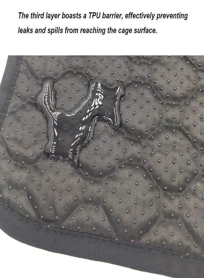 Shelltech Shelletech 2 Pack Guinea Pig Cage Liners, Washable Guinea Pig Pee Pads Reusable Absorbent Bedding Non Slip Pads for Small Animals Hamsters Chinchillas Rats (13.3 ""× 18.8""), Dark Grey - Image 4